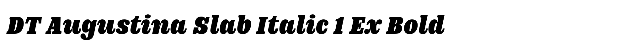 DT Augustina Slab Italic 1 Ex Bold image